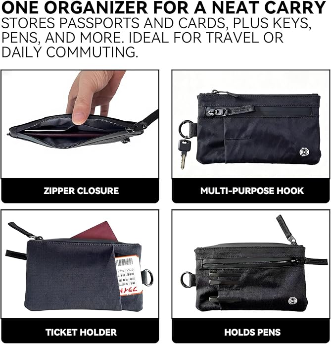 RFID Blocking Passport Holder Travel Neck Wallet