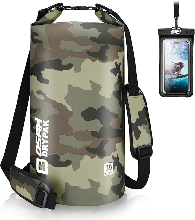 Waterproof Dry Bag, 5L/10L/20L/30L/40L Roll Top Lightweight Storage Backpack with Phone Case for Women & Men, Floating Waterproof Sack for Travel, Swimming, Kayaking, Paddle Board, Camping & Beach