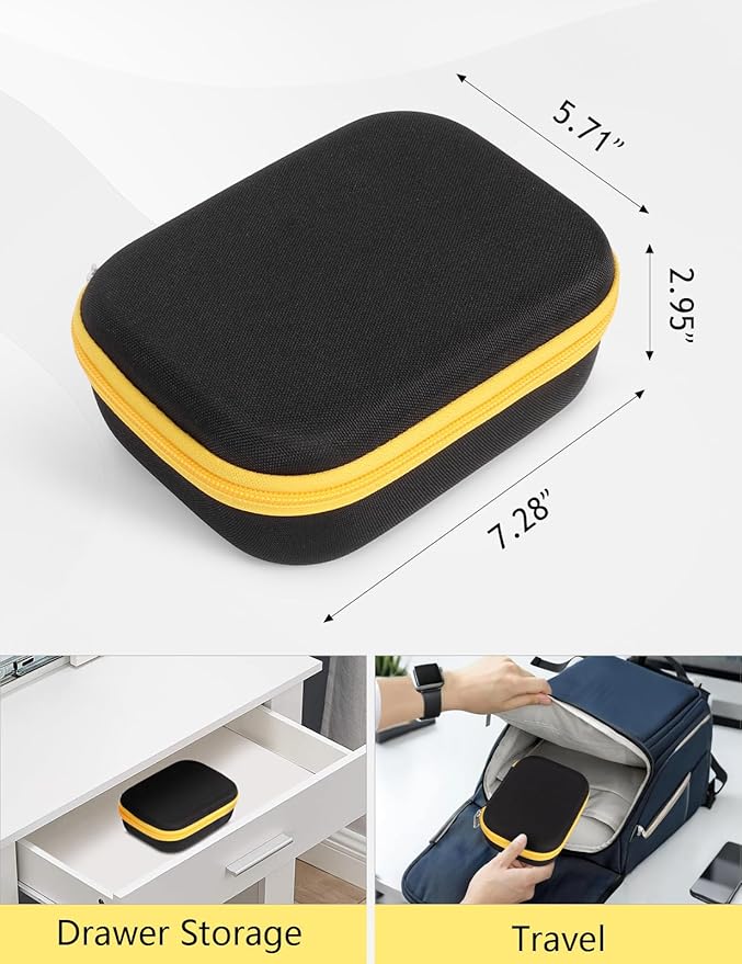 Hard Shell Sunglass Travel Organizer Glasses Case, Eyeglass Storage Box for Multiple Glasses with Adjustable Slots