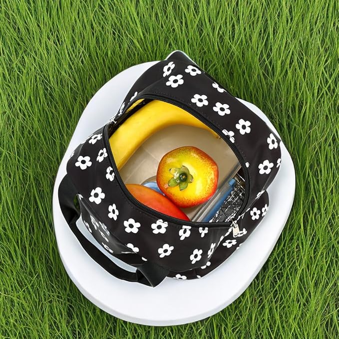 LEDAOU Lunch Box for Women Insulated Lunch Bag Cute Lunchbox Cooler Thermal Reusable Lunch Tote for Work School Picnic Travel