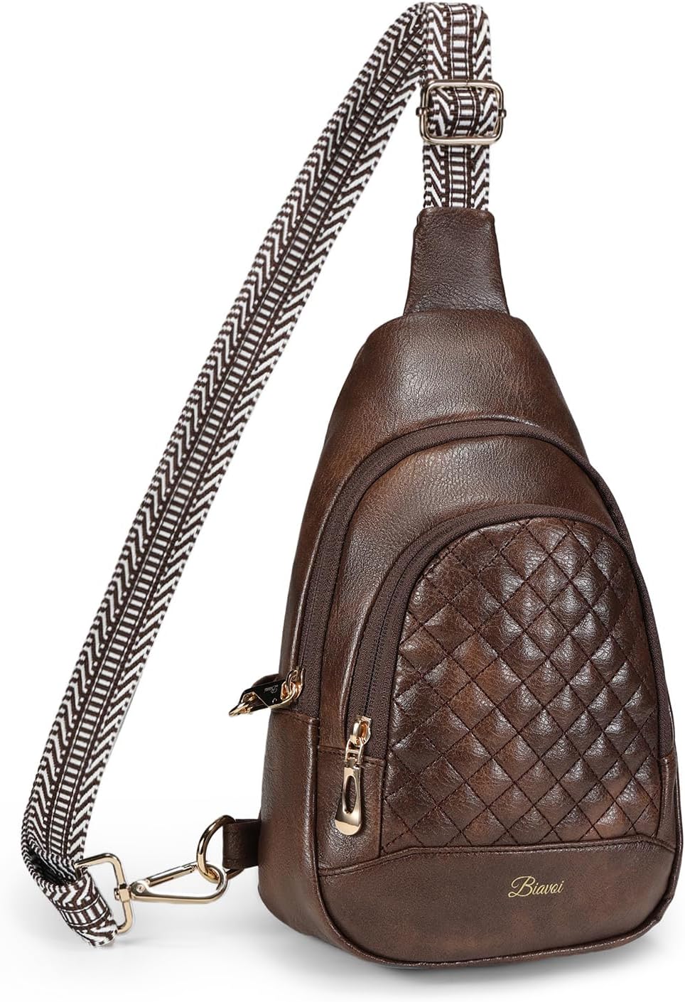 Crossbody Bags for Women Anti Theft Small Sling Handbag with Zipper Lock Vegan Leather RFID Blocking Chest Pure