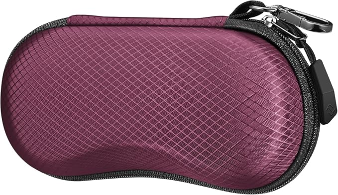 FINTIE Sunglasses Case, Hard EVA Shell Shockproof Sport Glasses Case with Metal Carabiner Travel Zipper Eyeglasses Holder