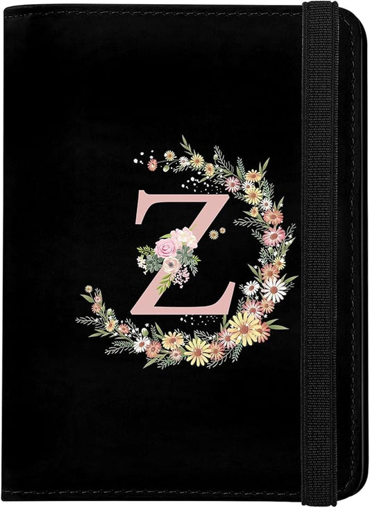 Cute Passport Holder and Holder Combo Passport Cover with RFID Blocking Women Men Compatible Wallet Credit Card Protector (Initial Monogram-Z)