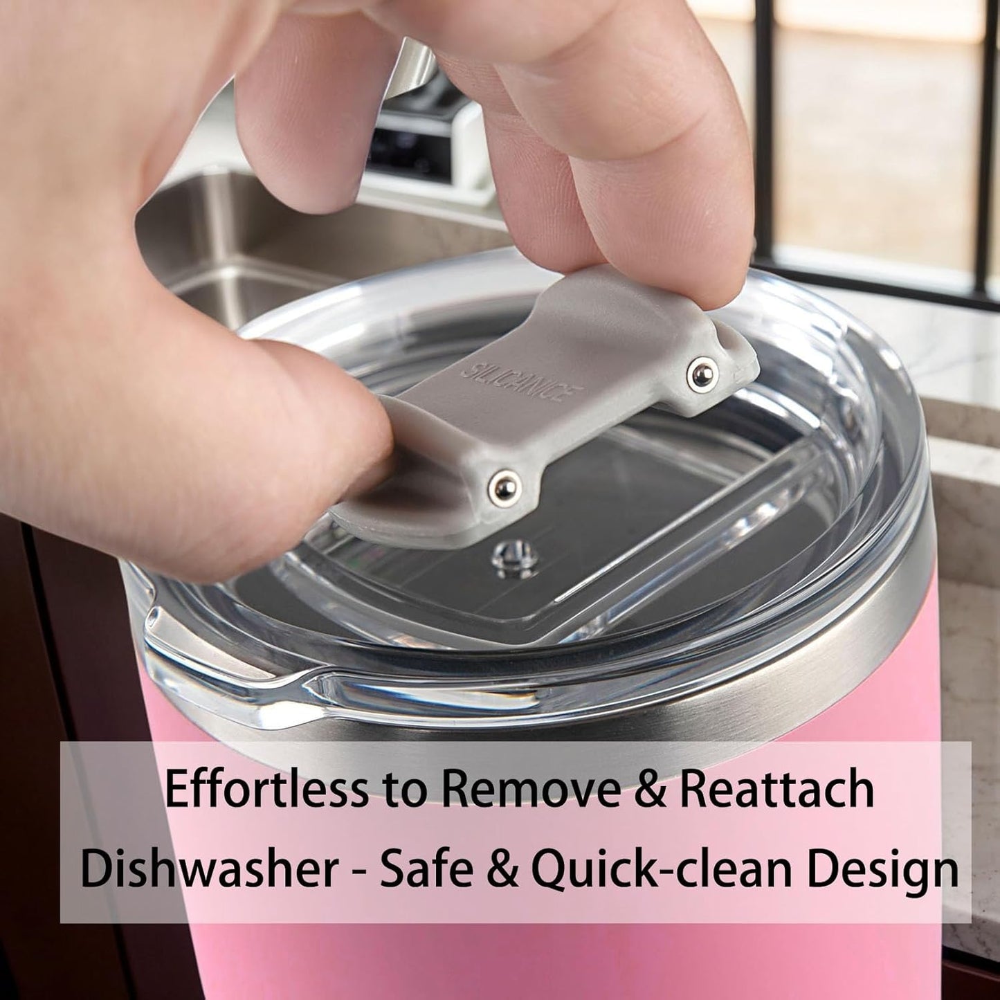 Pink 20oz Tumbler With Lid,Cute Vacuum Insulated Stainless Steel Water Bottle, Spillproof Double-Wall Thermal Iced Coffee Cup for School/Gym, BPA-Free & Dishwasher Safe,Women,Mum,Girls,Metal