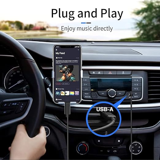 6ft Car Carplay Cable for iPhone 14, USB A to Lightning Cable for iPhone 14, 14 pro max,13,Plus,SE 2nd/12/11/Xs/XR, iPad 4/5/ 6/7/8, Mini 2/3/4/5, Air 2/3 Charger Cord, Car Charging Cable (Black)