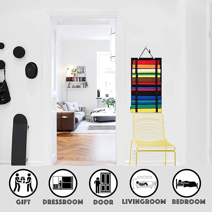 Martial Arts Belts Organizer, Hanging Karate Belt Display Holds 12 Karate Belts for Martial Arts Learners(No Accessories Included)