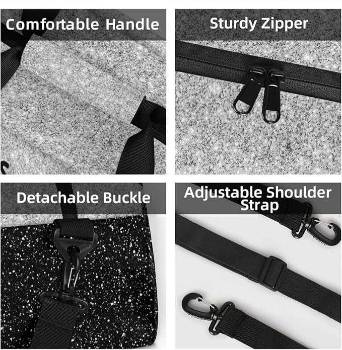 Personalized Silver Glitter Cheer Bag for Cheerleaders, Custom Sport Gym Bag Dance Bag Travel Duffle Bag Cheerleading Gifts for Women
