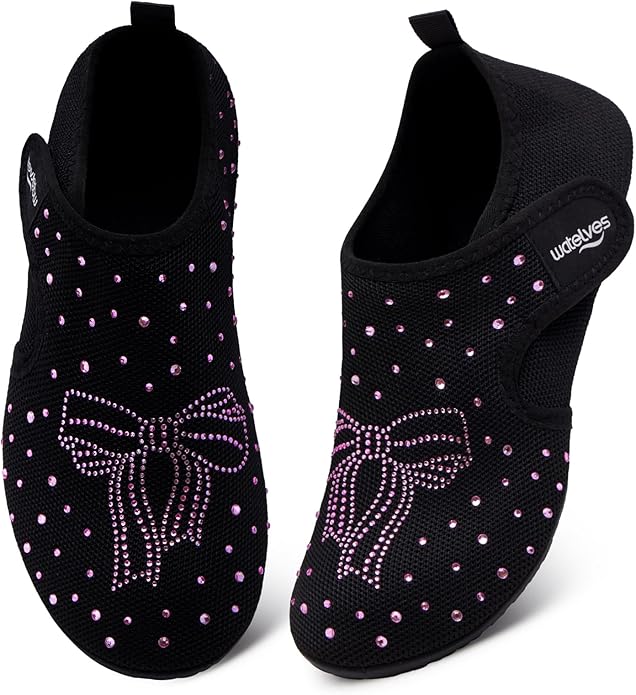 WateLves Water Shoes for Women Men Swim Beach Aqua Socks House Slippers Quick Dry Barefoot Travel Shoes with Adjustable Magic Tape for Pool Diving Boating Yoga