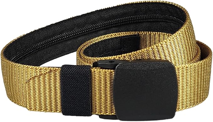 Money Waist Belt, Hidden Travel Pouch, Security Wallet with Blocking, Adjustable Strap for Documents Currency Tickets, Travel Gear, Anti Theft Belt for International Trips