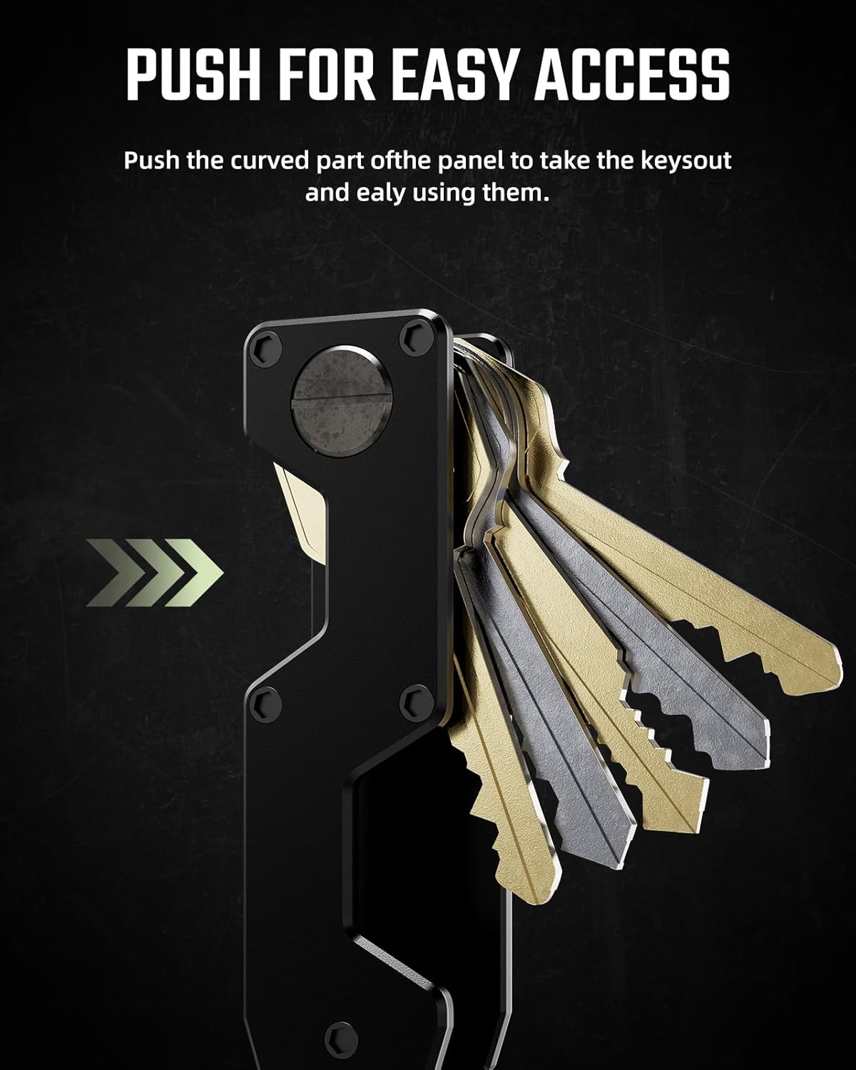 Key Organizer Compact Key Holder Metal Key Chain Minimalist key case key holder for keychain Secures 1-5 Keys