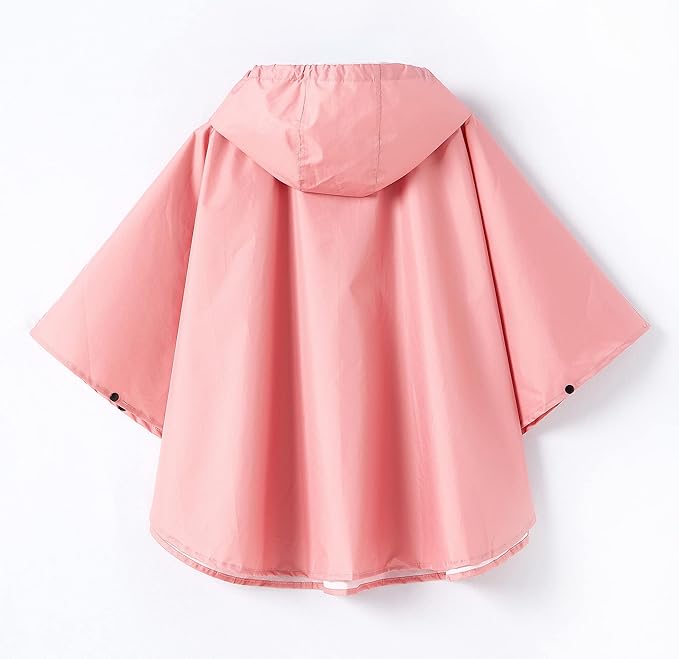 Spmor Kids Rain Poncho Hooded Jacket Rain Coat