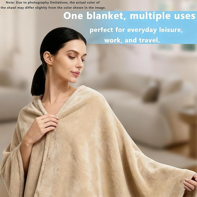Ponchos for Women, Comfy Wearable Blanket, Gifts for People Who are Always Cold, Winter Shawl for Home, Office, Travel