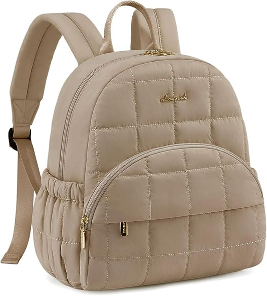 LOVEVOOK Small Backpack Purse for Women, Mini Puffer Backpack with Anti-theft Pocket, Lightweight Quilted Casual Daypack for Daily Work & Travel