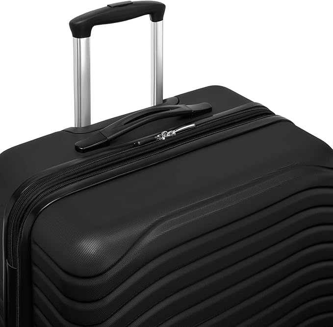 Everest Expandable Hardsided Spinner (Black, 28-Inch Checked Large)