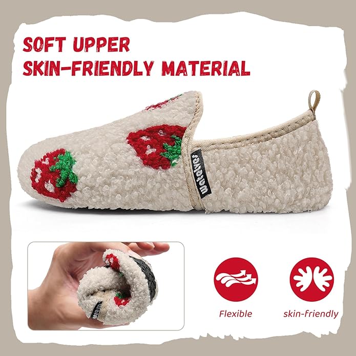 WateLves Kids Toddler Slippers Girls Boys Slip on House Shoes Lightweight Anti Slip Sock Slippers Winter Indoor Outdoor Walking Shoes