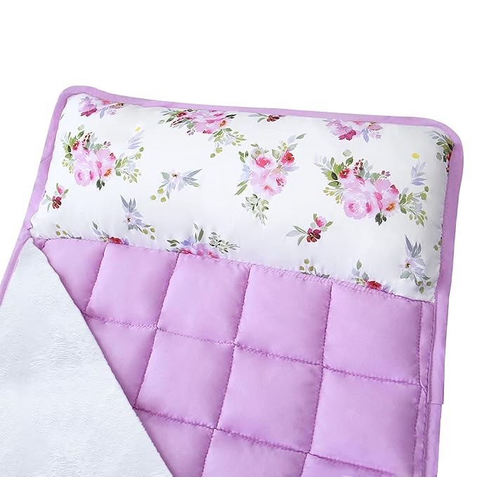 Moonsea Nap Mat for Toddlers Elephant with Pillow Blanket, Lightweight Perfect for Toddler Preschool, Daycare, Travel Sleeping Bag Boys Girls, 21" x 50" Fit on a Standard Cot