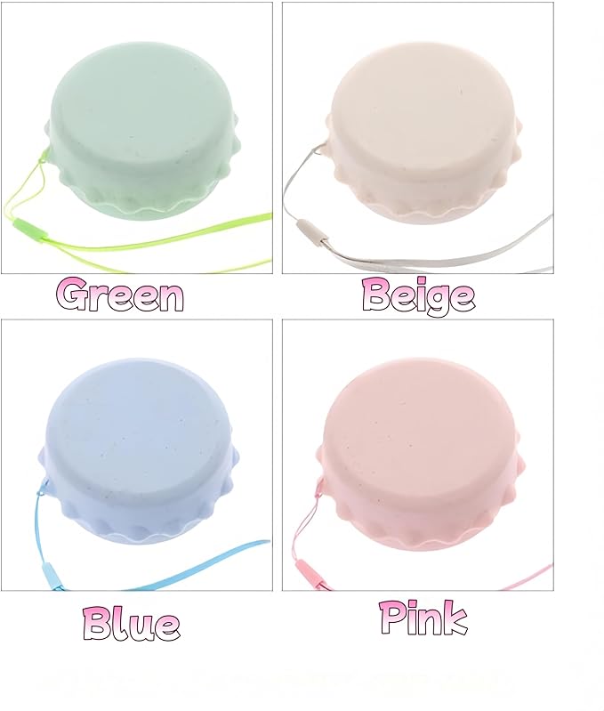 Collapsible Travel Cup 4-Pack, 130ml Foldable Water Cup with Lid & Carabiner, Leak-Proof Portable Drinking Cup for Camping, Hiking, Travel - BPA-Free PP (Blue/Pink/Beige/Green)