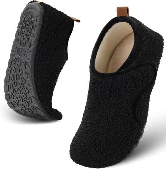 Ultrafun House Slippers for Women Men Slip on Barefoot Slippers Socks Soft Lightweight Rubble Sole House Shoes Indoor/Outdoor