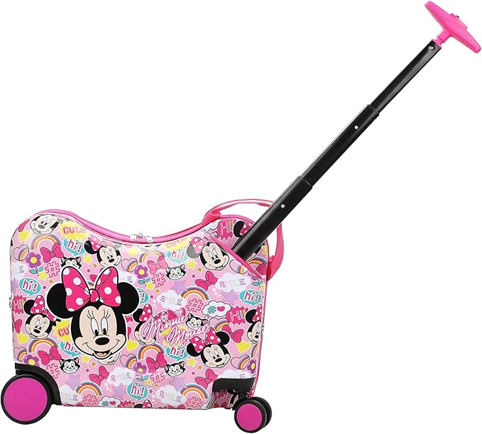 Bioworld Minnie Mouse Ride-On 18" Suitcase For Kids & Toddlers