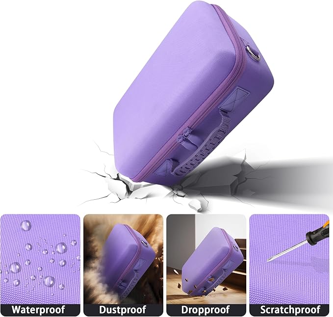 Camera Case Compatible with Canon EOS Rebel T7 / T100 / R50 / R100 / R5 / R6 Mark II / 90D DSLR Camera with 18-55mm Lens,Sony,Nikon DSLR Camera Protective Case with Shoulder Strap (Purple Case)