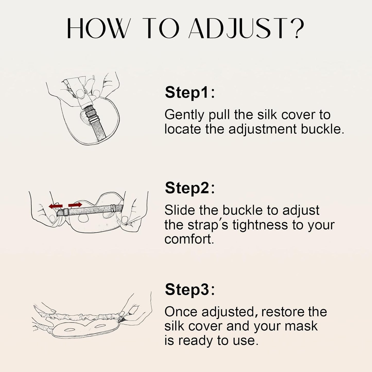 ZIMASILK Adjustable 22 Momme 100% Pure Mulberry Silk Sleep Mask, 3D Contoured Cup Eye Mask for Sleeping, Super Soft Breathable Blindfold, Perfect Blocks Light for Sleeping (Black)