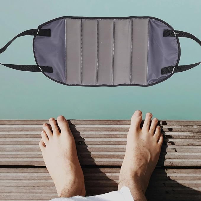 Airplane Foot Hammock Footrest Hanging Foot Sling Travel Footrest for Long Flight Office Under Desk Leg Support for Airplane Bus Train