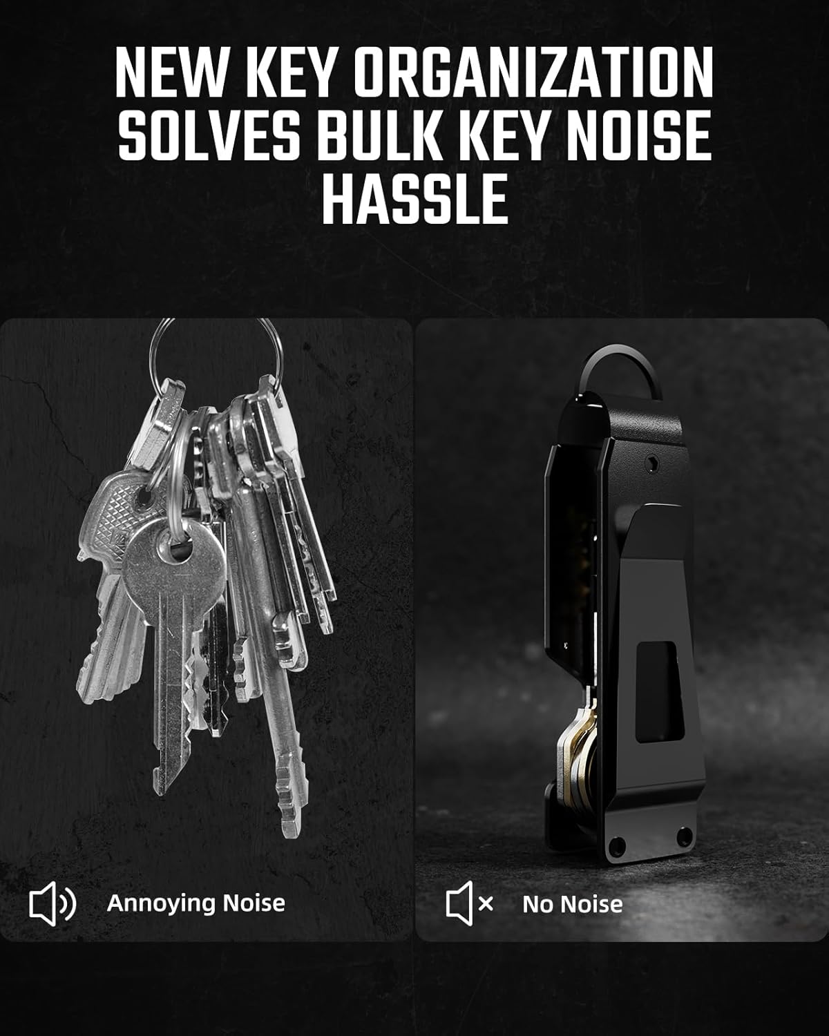 Key Organizer Compact Key Holder Metal Key Chain Minimalist key case key holder for keychain Secures 1-5 Keys