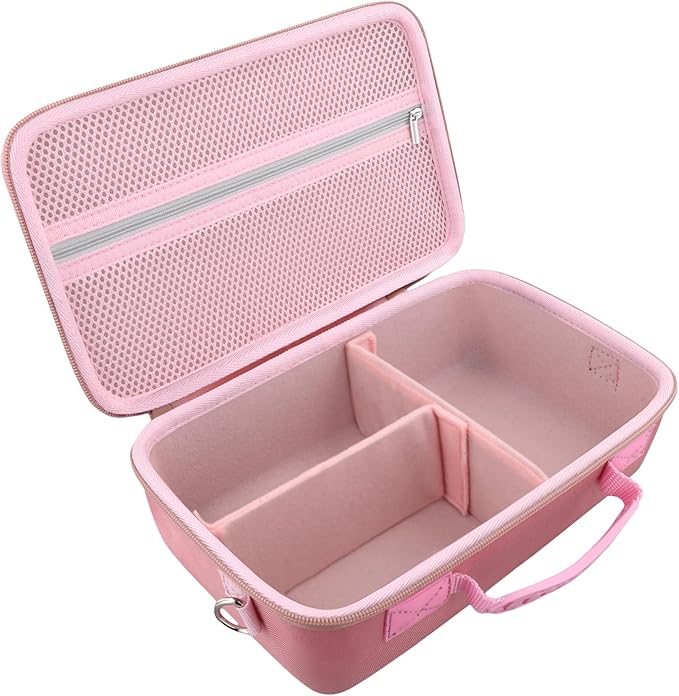 khanka Camera Case for Canon EOS Rebel T7/T100/T6/R50/R100/R5/R7/R8/R6 Mark II/SL3 DSLR Camera,Travel Protective Carrying Case for Canon EOS Rebel Camera and 18-55mm/18-45mm Lens(Pink Case Only)