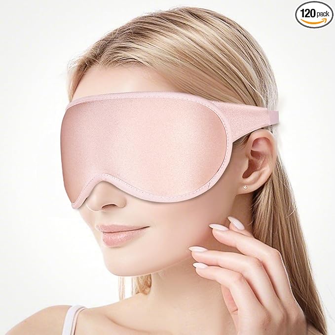 Side Sleeper Eye Mask, Blackout Eye Mask Sleeping, 3D Sleep Mask for Side Sleeper for Women Men,Eye Masks for Sleeping,Pink