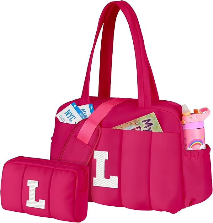 Gift for Teen Girl-Dance Bag, Kid Weekender Bags，Girl Overnight Bag with Wet Pocket，Sweet 16 Gifts for Girls-Lightweight Travel Tote Personalized Cheer Bags with Makeup Pouch