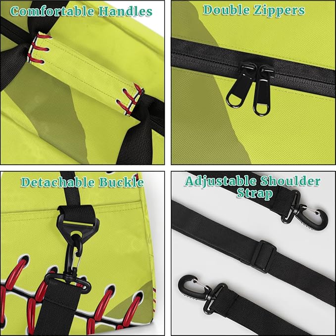 Personalized Name Sports Bag for Kids Boys, Custom Gym Duffel Fitness Travel Weekender Tote Carry-On Training Perform Bag,Sport Baseball