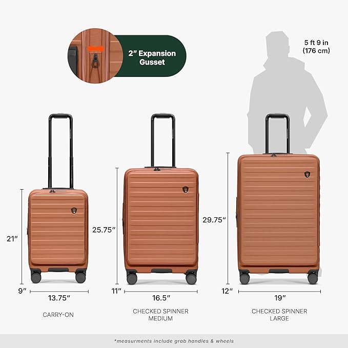 Traveler's Choice Novia Top Opening Expandable Polycarbonate Luggage with Spinner Wheels, Autumn Leaves, 30-Inch Large