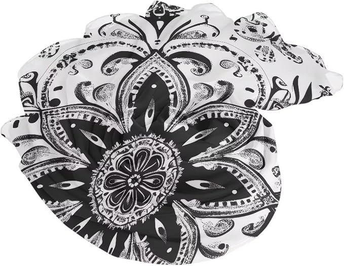 Beach Towel Quick Drying, Absorbent Lightweight Travel Towel for Swimmers, Sand Free Camping Towel, Soft Comfortable Beach Towels for Pool, Swim, Vacation S, Sketch Mandala Floral Print