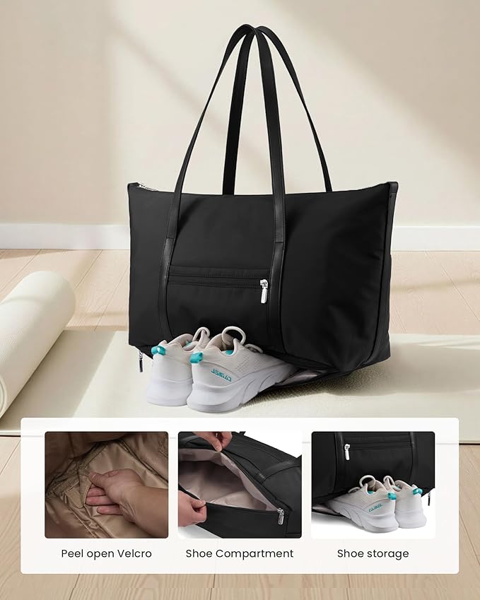 LOVEVOOK Work Tote Bag for Women, 15.6 Inch Laptop Shoulder Bag with Large Cup Holder, Professional Computer Tote Briefcase for Teacher Nurse Office Gym Travel Weekender