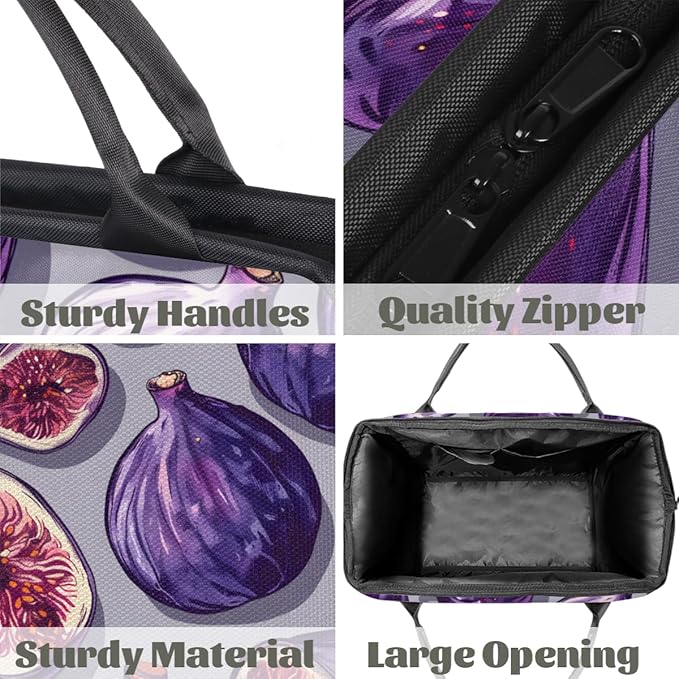 Fig Overnight Weekender Bag for Women Men Travel Duffel Bags Waterproof Luggage Carry on Sports Yoga Gym Bag