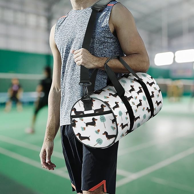 Travel Duffle Bag Dachshund Weiner Dog Pet Dogs Carry On Weekender Bags Workout Lightweight Duffel Bags for Men and Women
