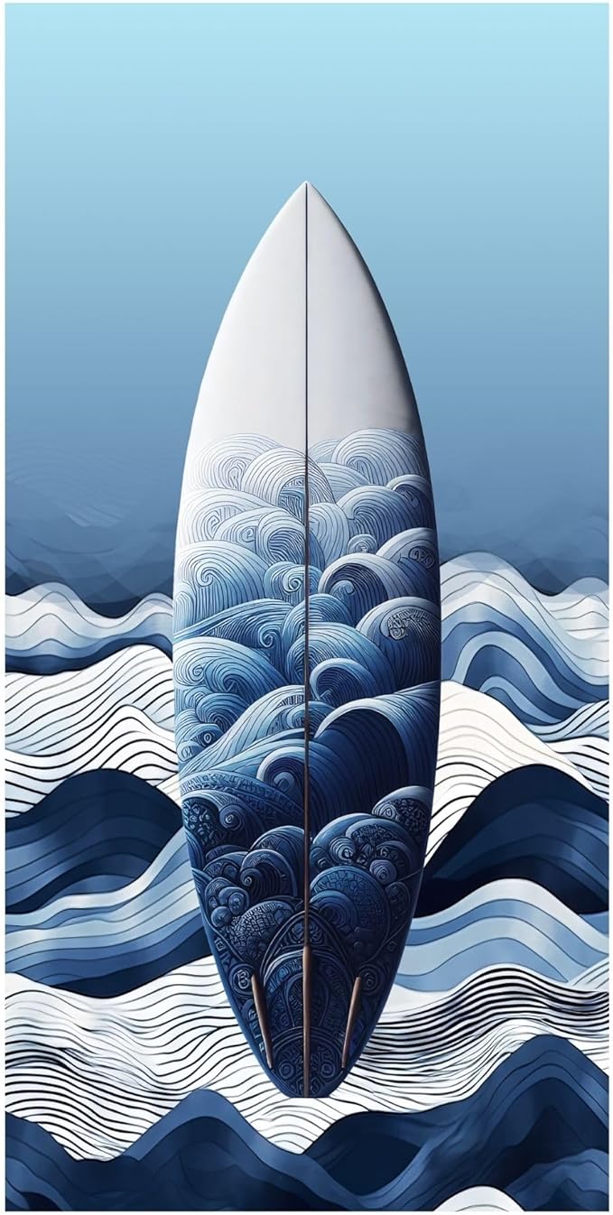 Maisonette 100% Cotton Beach Towels, Digitally Printed, Velour Woven, Ideal for Travel, Pool & Bath Towels, 350 GSM, 29.5"x59", Soft & Stylish Turkish Beach Towel for Adults, Scud Design