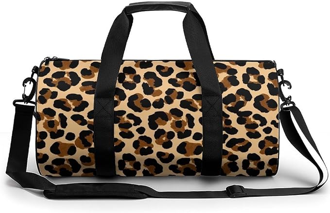 Lightweight Sports Travel Bag Cheetah Leopard Print (2) Beach Swim Bags Men Women Duffle Bag Foldable Overnight Bags