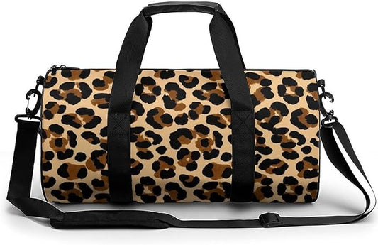 Lightweight Sports Travel Bag Cheetah Leopard Print (2) Beach Swim Bags Men Women Duffle Bag Foldable Overnight Bags