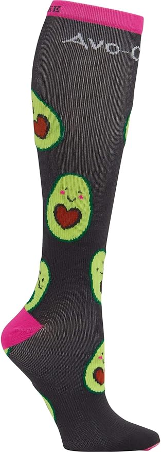 Cherokee Women's 10-15mmHg Compression Socks – Fun Print Knee Highs with Light Support, Soft Feel - PRINTSUPPORT