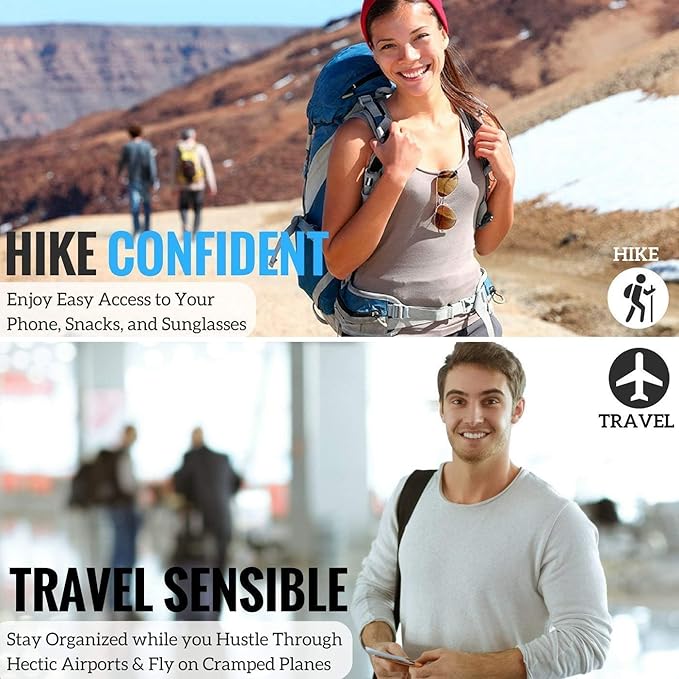 Money Belt for Travel - Hidden Travel Pouch Protect Your Credit and Money With RFID Blocking Passport Holder Waist Wallet (Pink)