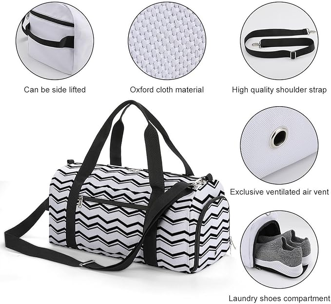 Gym Bag for Men & Women with Shoe Compartment Duffle Bag for Travel Sports Weekender Fitness Overnight Large