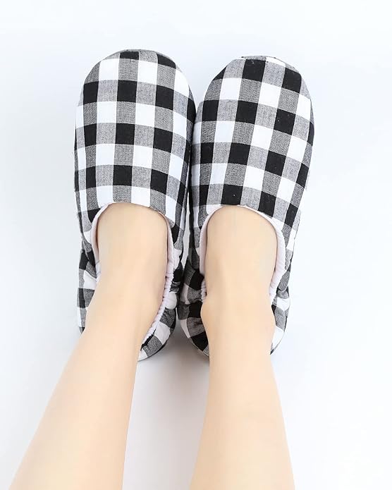Panda Bros Women's Ballerina House Slippers,Anti-Skid Comfy Warm Ballet Style Slippers