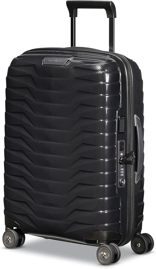 Samsonite Proxis Global Carry-On Hardside Luggage with Dual Spinner Wheels, Airline Approved - Innovative Roxkin™ Lightweight Shell With Ultimate Durability- TSA Lock, Telescopic Handle - Black