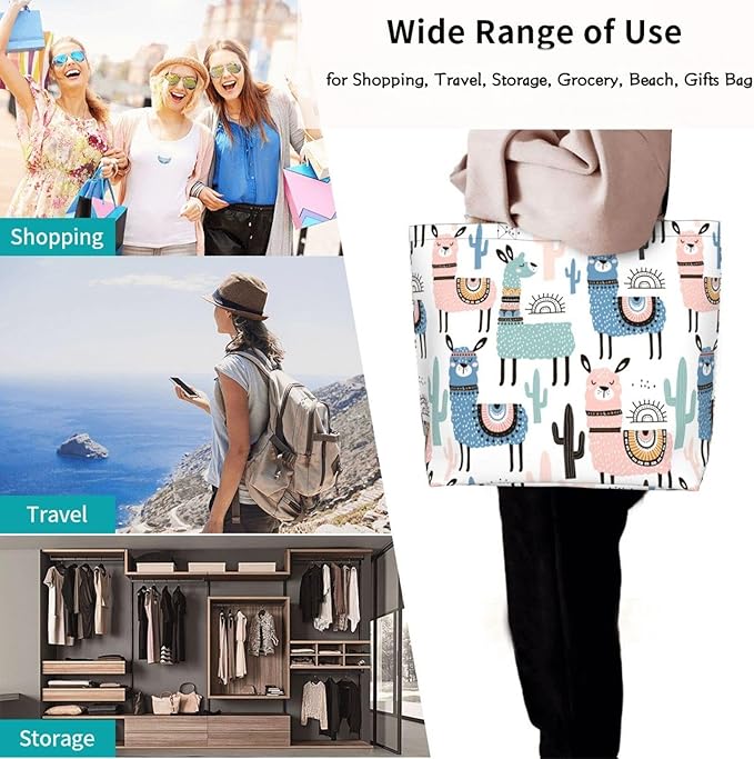 Tote Bag for Women Large Beach Bag Reusable Grocery Bags Handbag for Travel Shopping