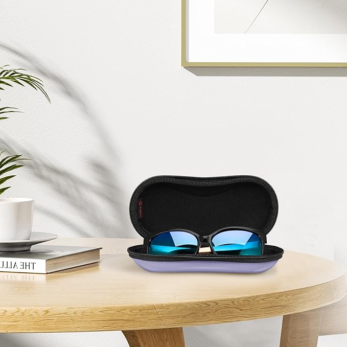 FINTIE Sunglasses Case, Hard EVA Shell Shockproof Sport Glasses Case with Metal Carabiner Travel Zipper Eyeglasses Holder