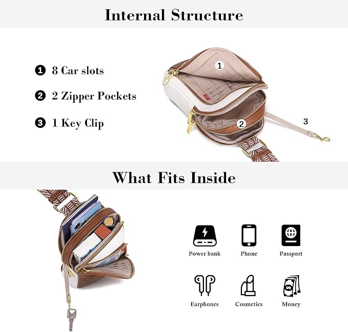 Haytijoe RFID Anti-Theft Sling Bag for Women, Small Crossbody Travel Purse with Locking Zippers, Lightweight Everyday Bag