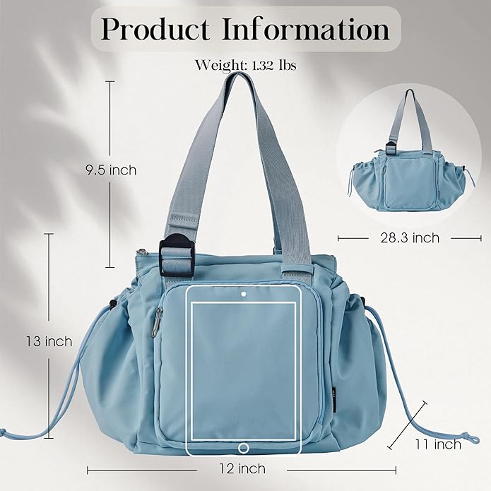 Everyday Bag Tote for Women, Spacious Diaper Bag with 16 Pockets, Durable Travel Bag, Sleek Work Shoulder Bag | 16 Pockets Org, Lay-Flat Design, 3-in-1 Versatility, Work & Travel Tote, Water-Resistant, Lightweight