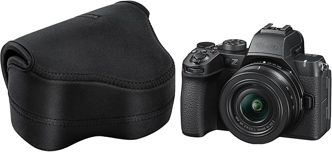 KIWIFOTOS Neoprene DSLR Camera Sleeve Case Compatible with Canon EOS R7 R10 45mm Lens Nikon Z6III Z50II Mirrorless Camera up to 5.1 x 2.9 x 3.9 Wear Resistance