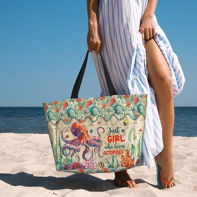 Large Beach Tote Bag Beach Bag Waterproof Sandproof Lightweight Women Tote